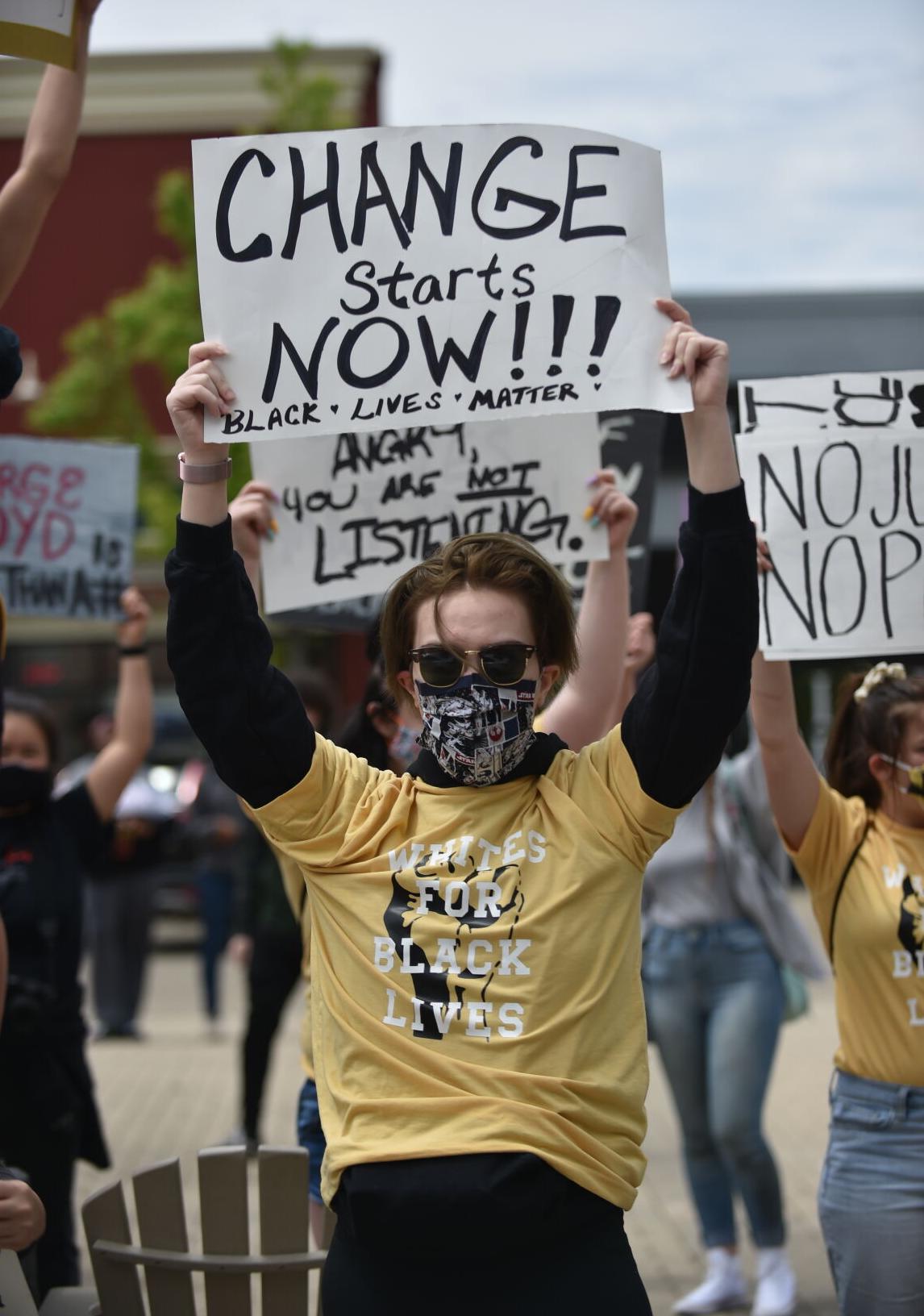 Monday's protest